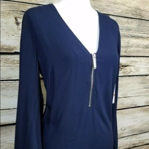 Navy Blue Michael Korda Swimsuit Cover XS